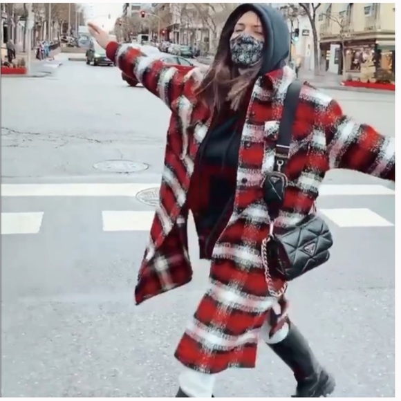 Zara long plaid overshirt - Picture 6 of 13